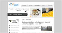 Desktop Screenshot of betonove-podlahy.eu